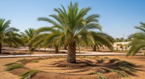 Medjool Date Palm Tree Environment Clean and Tidy